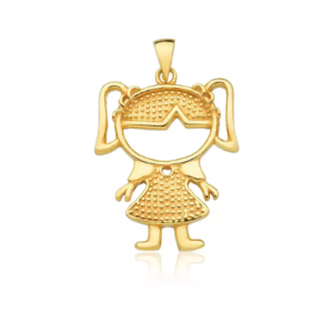 Pingente de menina Ouro 18k – Modelo 1019