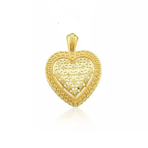 Pingente de coração Ouro 18k - Modelo 4173